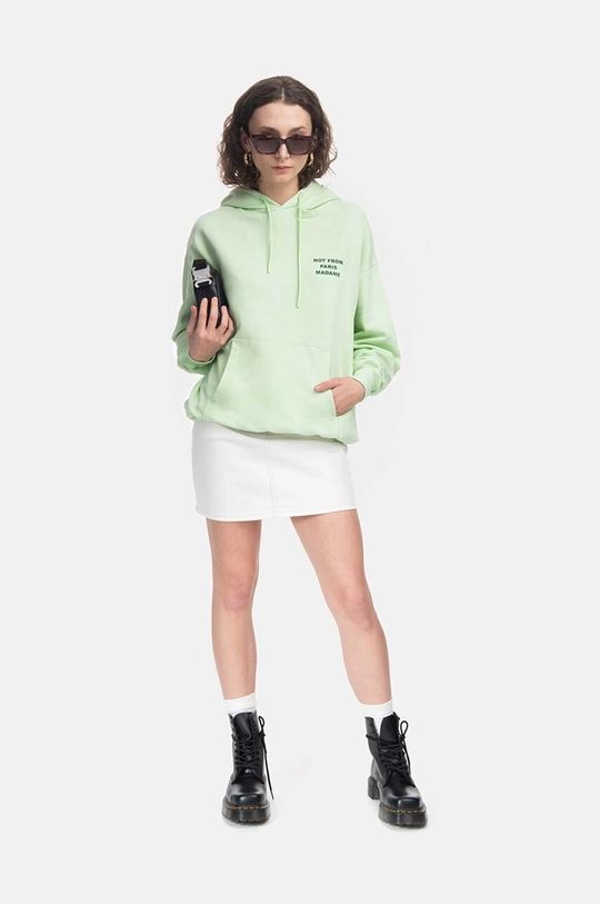 Bavlnená mikina Drôle de Monsieur Le Hoodie Classique HO101 LIGHT GREEN