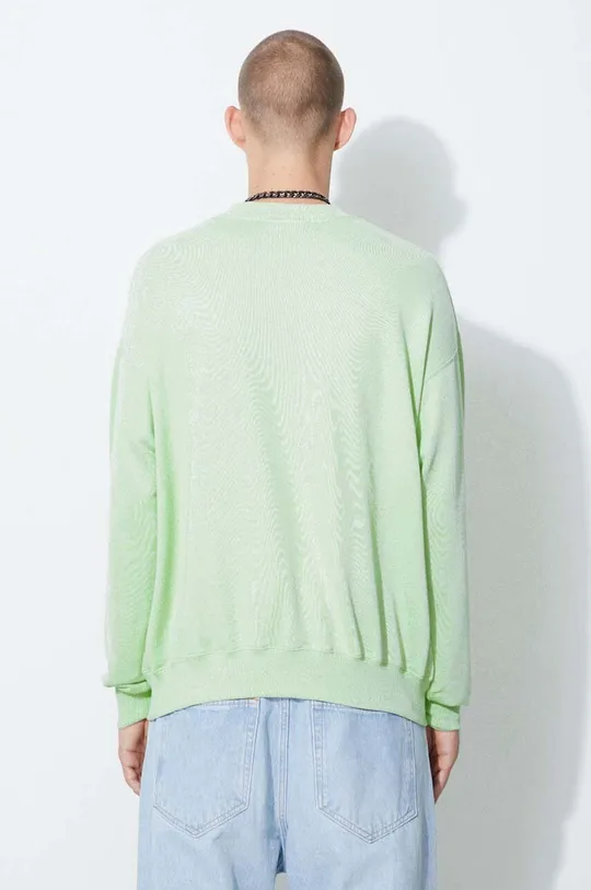 Bavlnená mikina Drôle de Monsieur Le Sweat Slogan SW102 LIGHT GREEN 100 % Bavlna