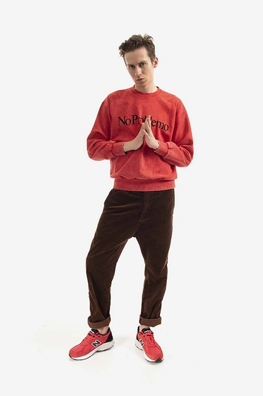 Aries cotton sweatshirt red