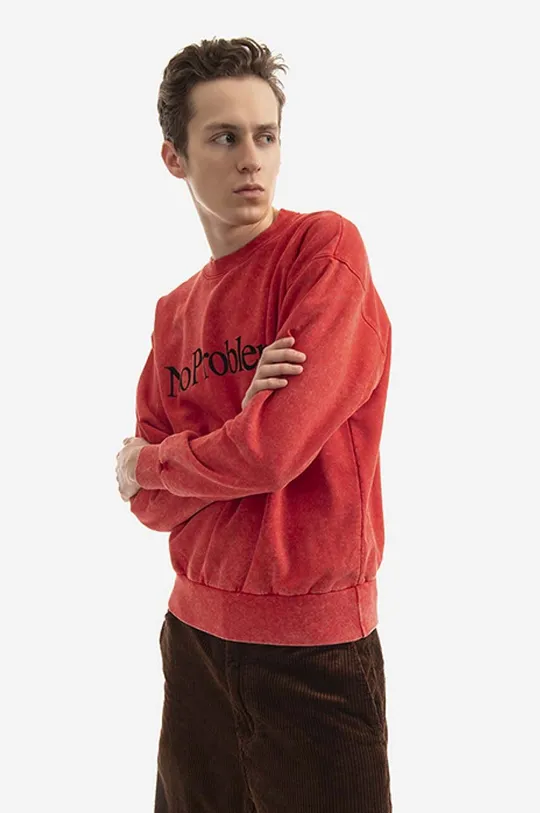 red Aries cotton sweatshirt