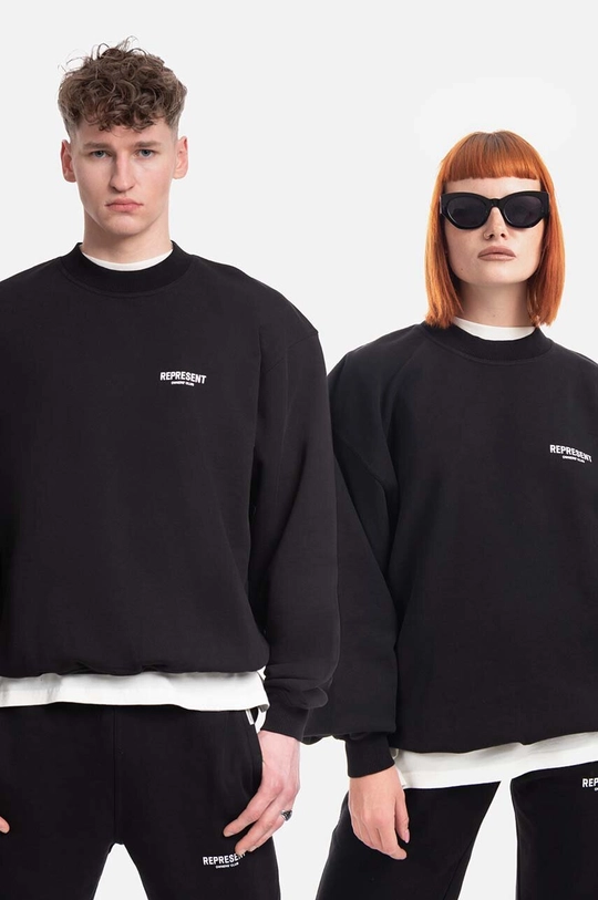 black Represent cotton sweatshirt Owners Club Unisex