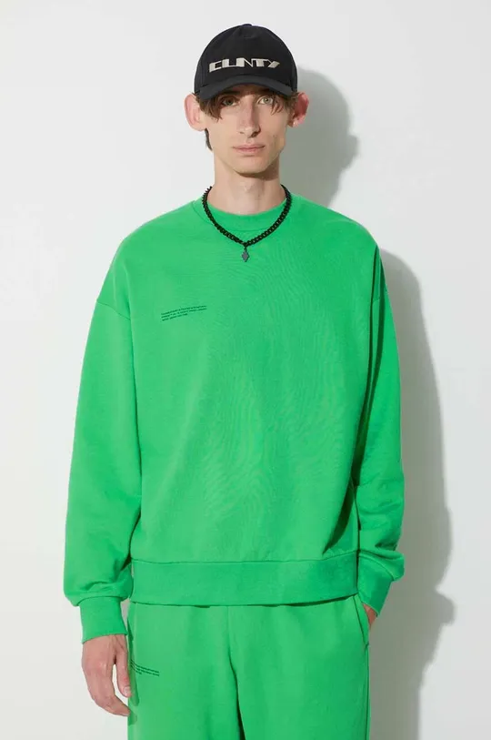 Βαμβακερή μπλούζα Pangaia πράσινο