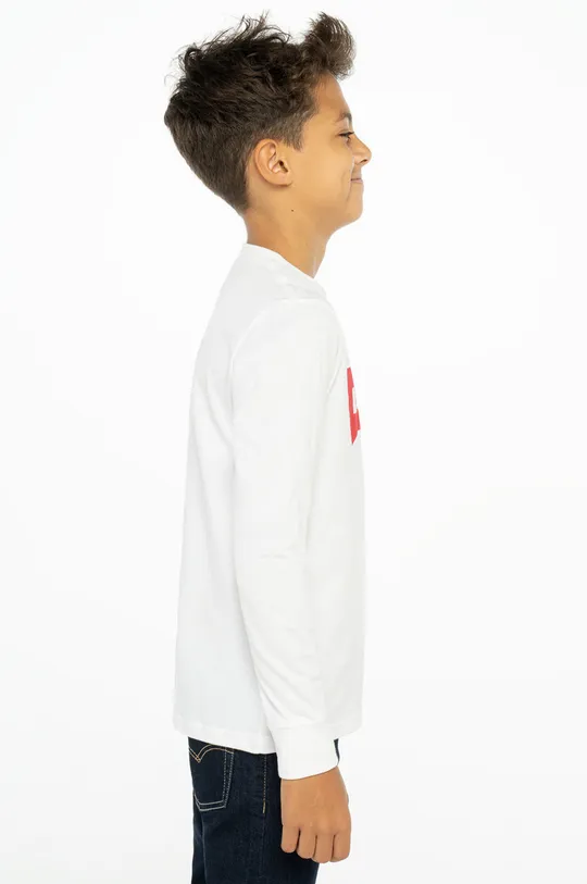 Detské tričko s dlhým rukávom Levi's biela