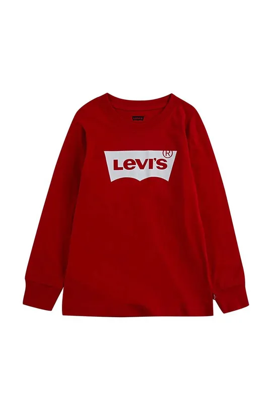 červená Detské tričko s dlhým rukávom Levi's Chlapčenský