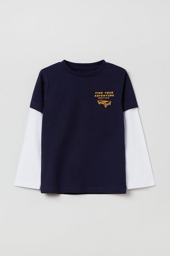 mornarsko plava Dječja pamučna majica dugih rukava OVS Za dječake
