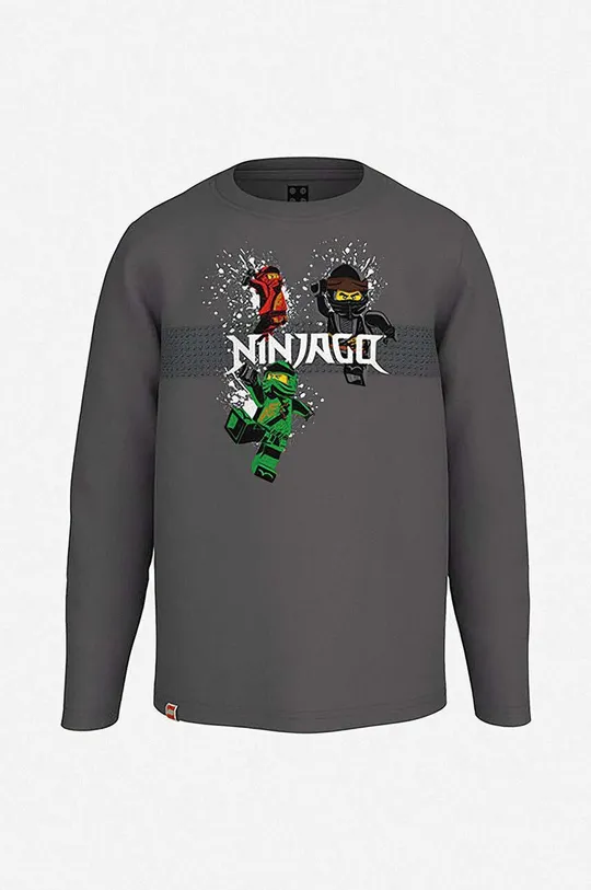 szary Lego longsleeve bawełniany dziecięcy Chłopięcy