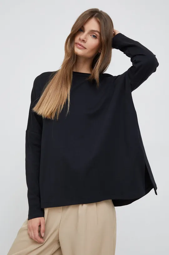 μαύρο Βαμβακερή μπλούζα με μακριά μανίκια Vero Moda Γυναικεία