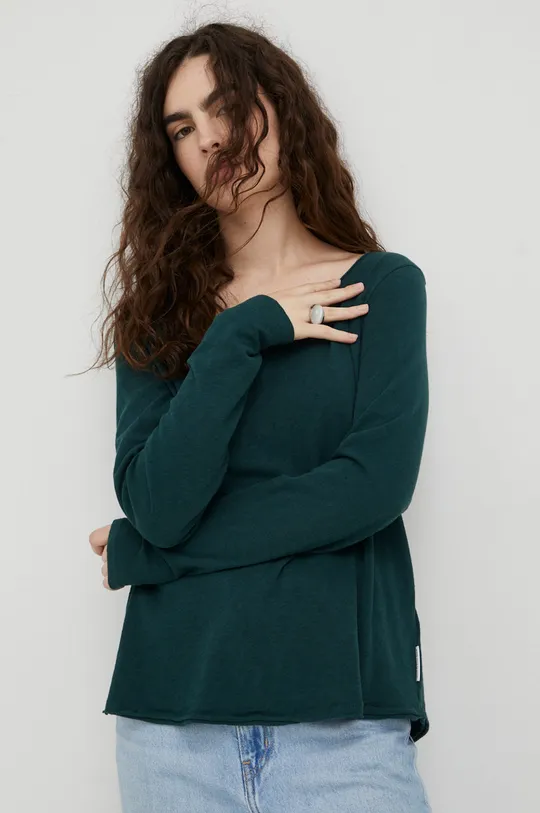 πράσινο Βαμβακερή μπλούζα με μακριά μανίκια Marc O'Polo Denim Γυναικεία