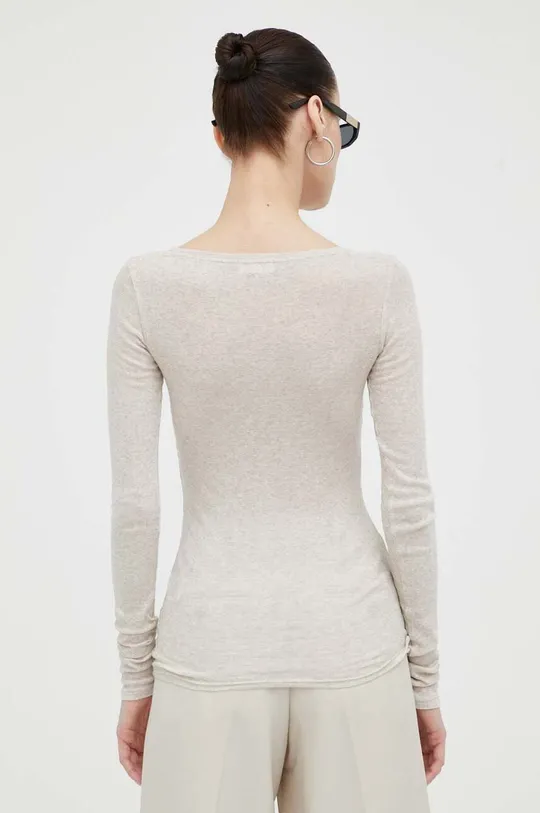 Bavlnené tričko s dlhým rukávom American Vintage T-SHIRT ML COL ROND  100 % Bavlna
