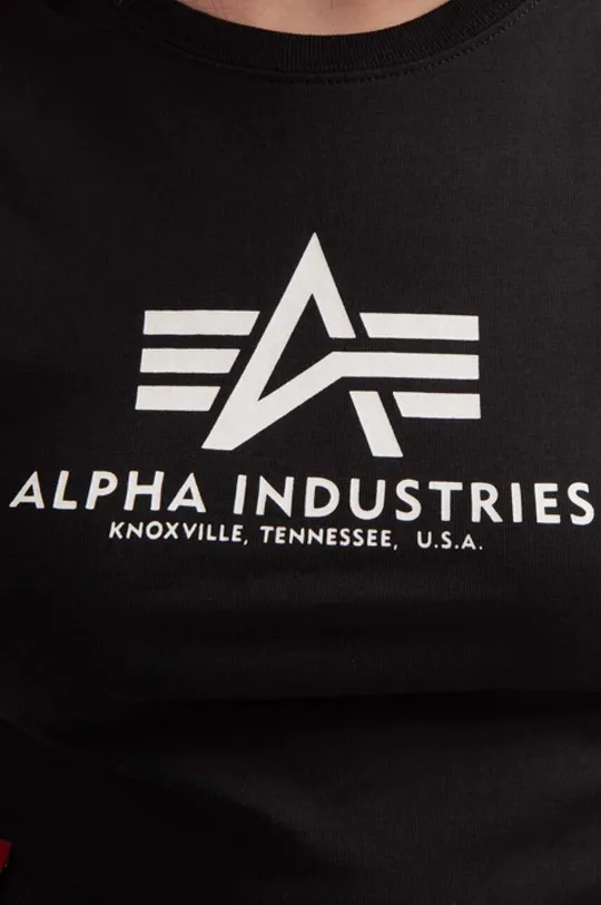 negru Alpha Industries longsleeve Basic