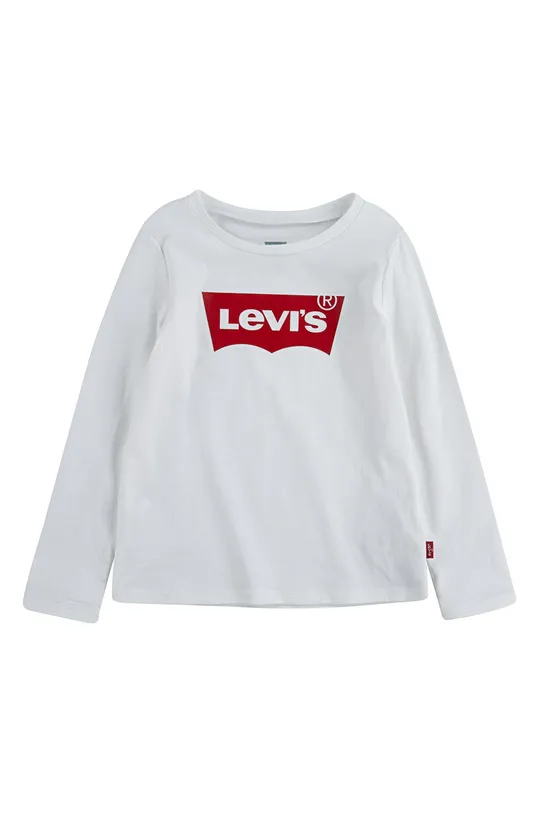 biela Detské tričko s dlhým rukávom Levi's
