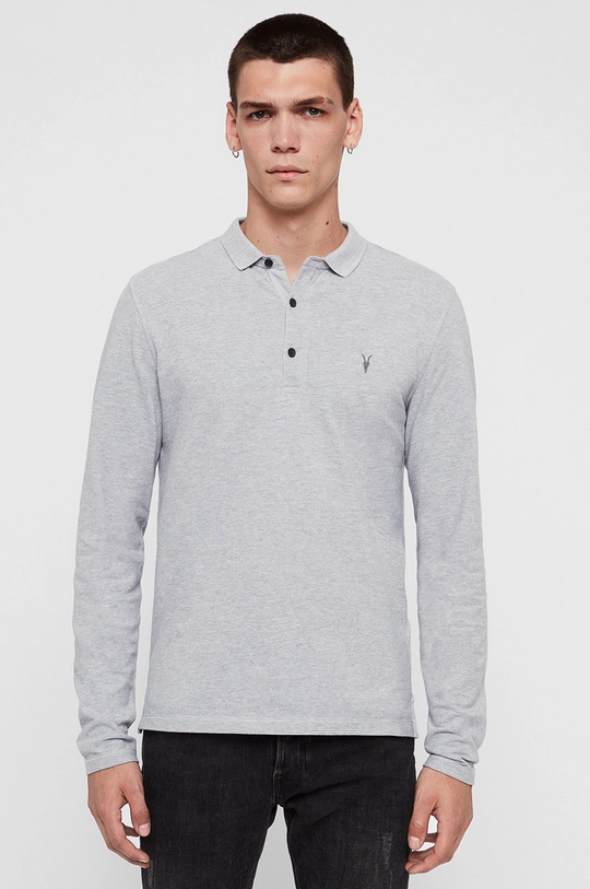 szary AllSaints – Longsleeve REFORM LS POLO Męski