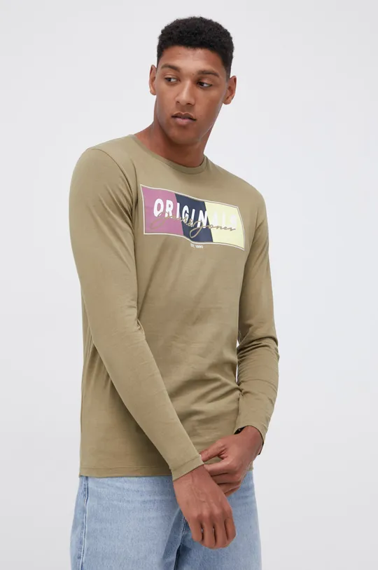 zielony Jack & Jones Longsleeve Męski