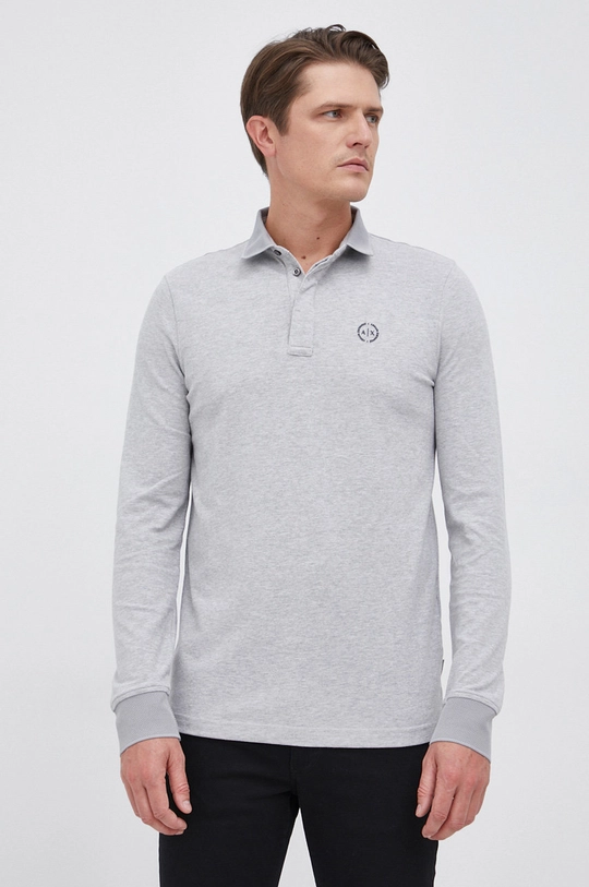 szary Armani Exchange Longsleeve Męski