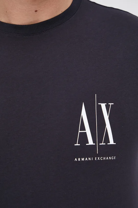 Bavlnené tričko s dlhým rukávom Armani Exchange Pánsky