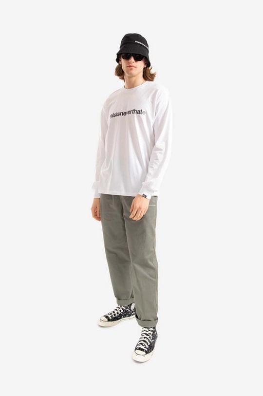 thisisneverthat cotton longsleeve top T-Logo L/S Tee white