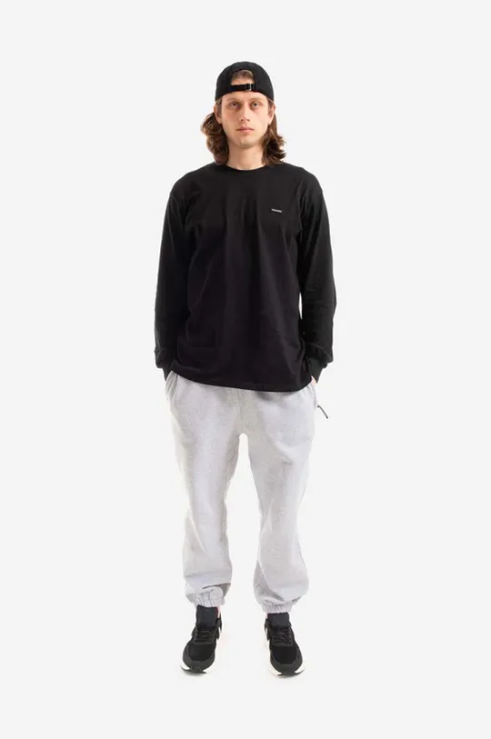 Βαμβακερή μπλούζα με μακριά μανίκια thisisneverthat T.N.T Classic L/S Tee μαύρο