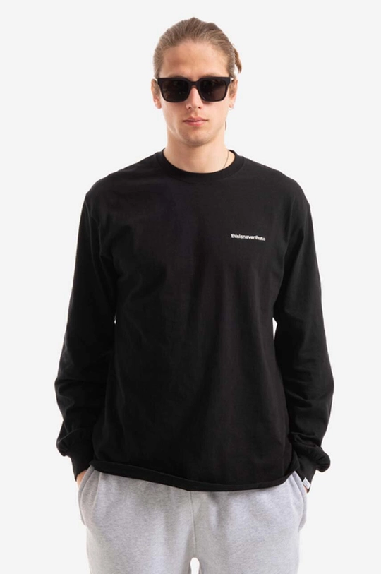 black thisisneverthat cotton longsleeve top Small T-Logo L/S Tee Men’s