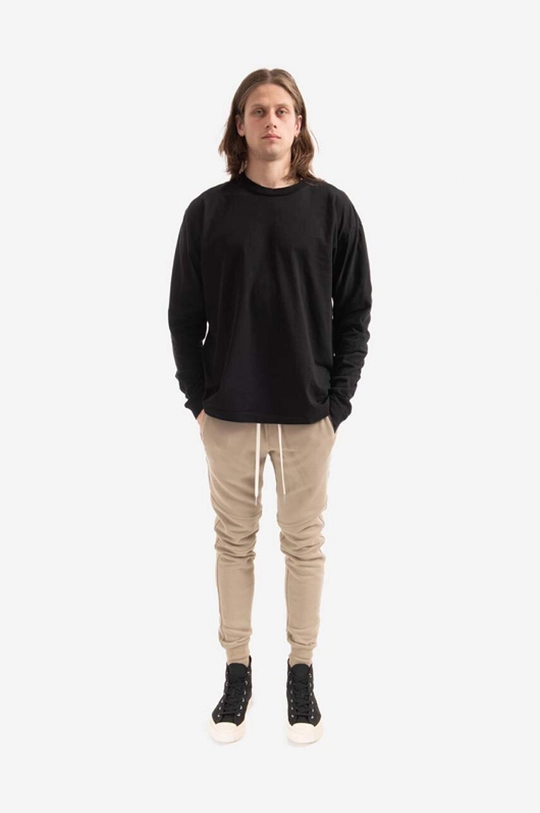 John Elliott longsleeve din bumbac University Tee negru