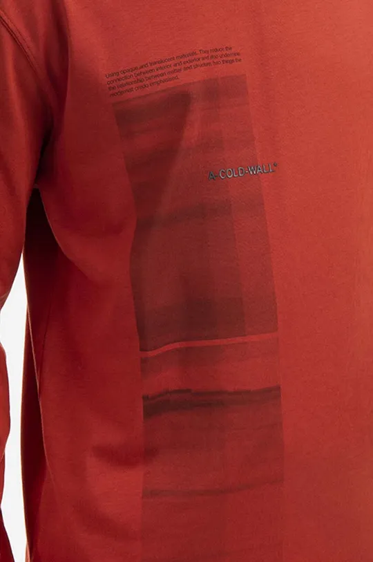 καφέ Βαμβακερή μπλούζα με μακριά μανίκια A-COLD-WALL* Diffusion Graphic