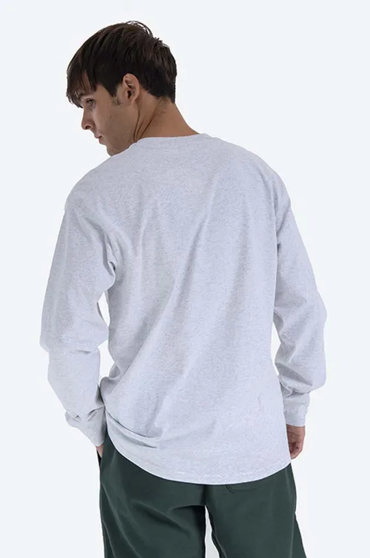 Памучна блуза с дълги ръкави Carhartt WIP Longsleeve American Script T-Shirt 100% органичен памук
