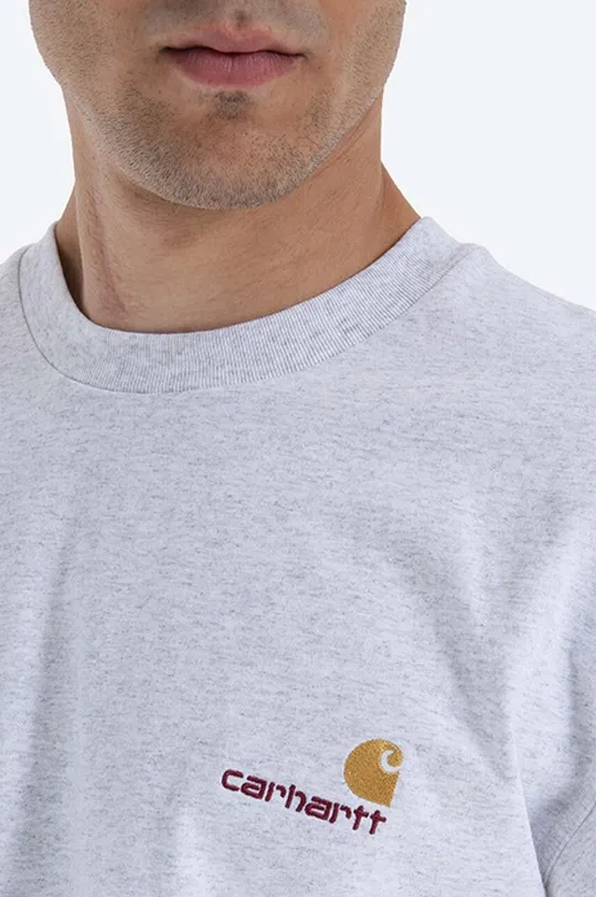 sivá Bavlnené tričko s dlhým rukávom Carhartt WIP