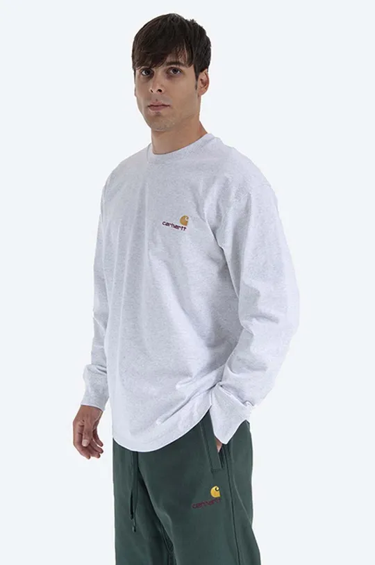 Bavlnené tričko s dlhým rukávom Carhartt WIP Longsleeve American Script T-Shirt Pánsky