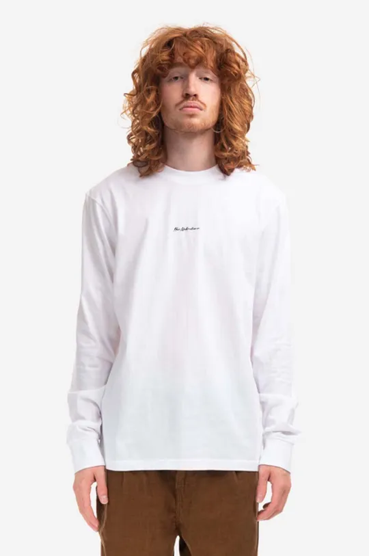 λευκό Βαμβακερή μπλούζα με μακριά μανίκια Han Kjøbenhavn Casual Tee Long Sleeve Ανδρικά
