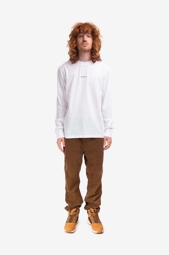 Han Kjøbenhavn longsleeve bawełniany Casual Tee Long Sleeve biały