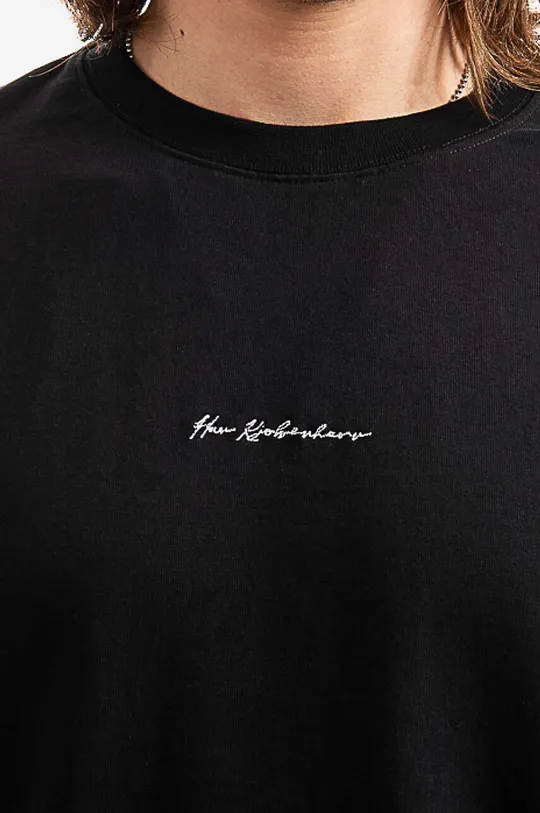 čierna Bavlnené tričko s dlhým rukávom Han Kjøbenhavn Casual Tee Long Sleeve M-132072-001