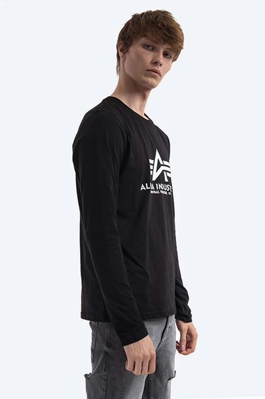 Bavlněné tričko s dlouhým rukávem Alpha Industries Basic T - LS