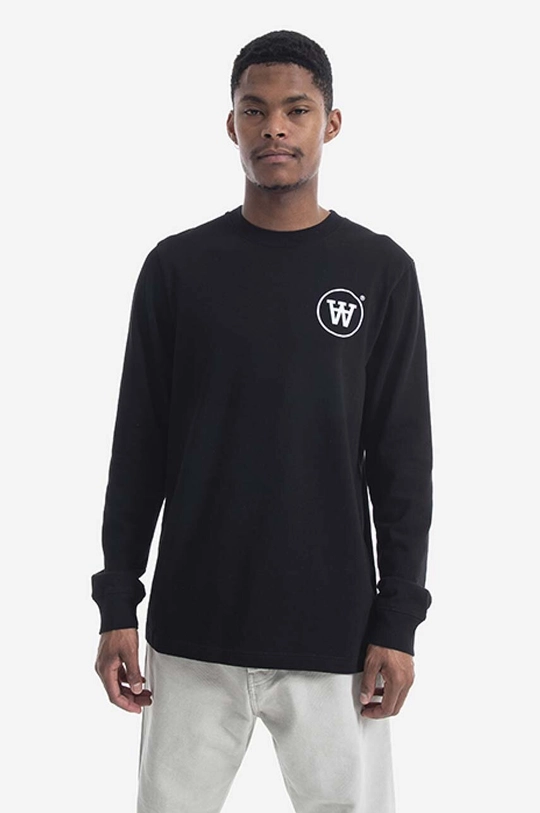 Wood Wood longsleeve bawełniany Mak