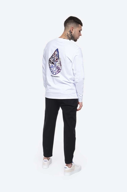 Памучна блуза с дълги ръкави Wood Wood Mark Paisley Long Sleeve