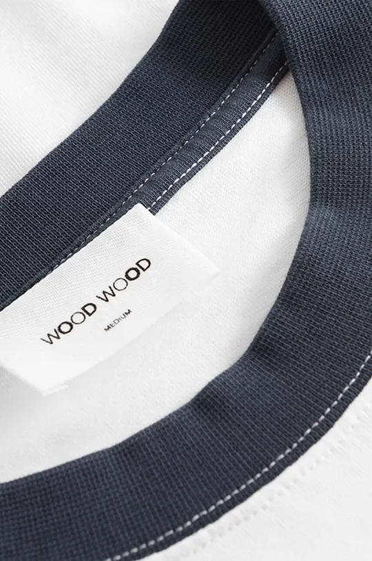 Βαμβακερή μπλούζα με μακριά μανίκια Wood Wood Mark IVY Longsleeve  100% Βαμβάκι
