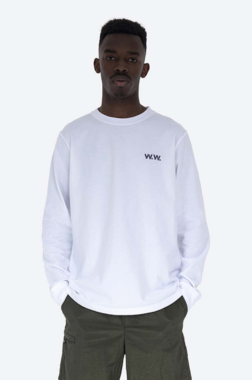 Wood Wood longsleeve bawełniany Mark Jon Pilkington