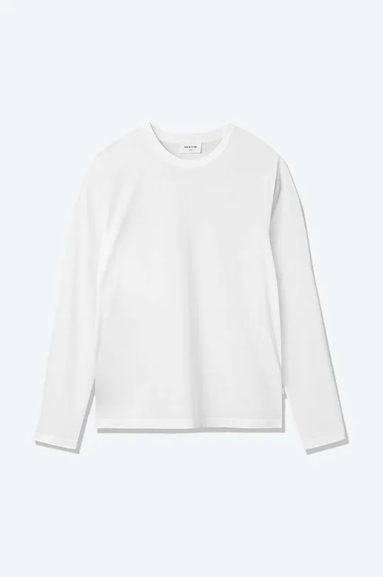 Βαμβακερή μπλούζα με μακριά μανίκια Wood Wood Emil Longsleeve 2-pack λευκό