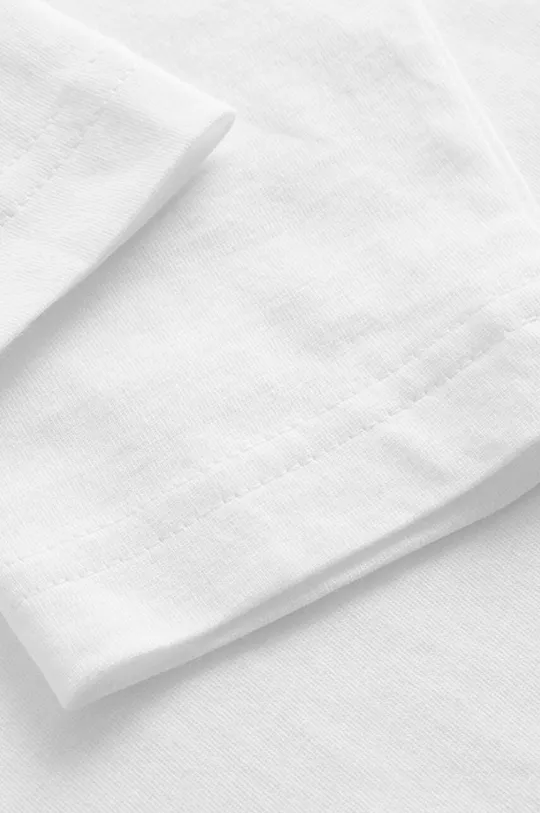 λευκό Βαμβακερή μπλούζα με μακριά μανίκια Wood Wood Emil Longsleeve 2-pack