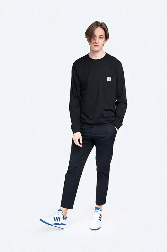 Carhartt WIP longsleeve bawełniany czarny