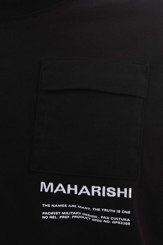 czarny Maharishi longsleeve bawełniany Organic Cotton Jerse