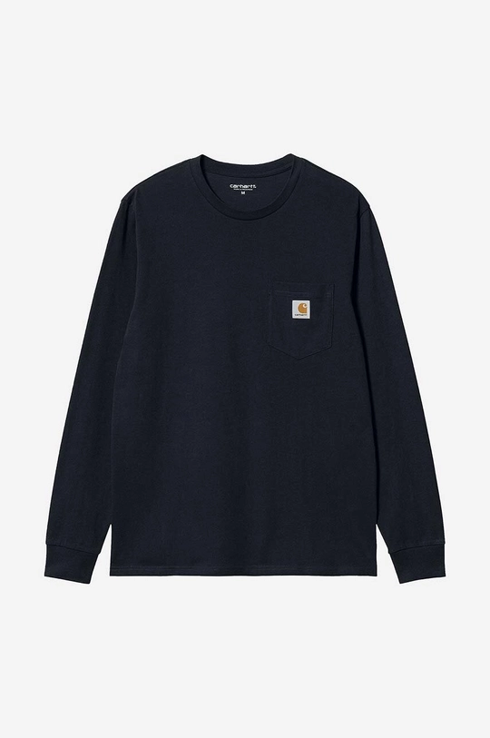 bleumarin Carhartt WIP longsleeve din bumbac AMMONITE De bărbați