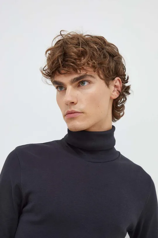 μαύρο Βαμβακερή μπλούζα με μακριά μανίκια Marc O'Polo