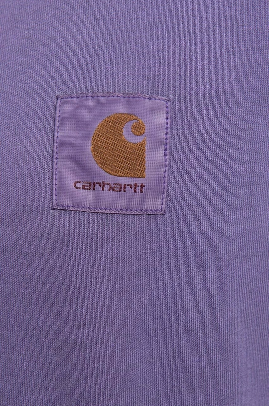 fialová Bavlněné tričko s dlouhým rukávem Carhartt WIP Nelson