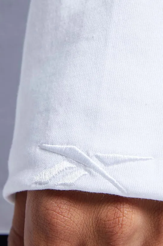 Βαμβακερή μπλούζα με μακριά μανίκια Reebok Classic Skateboard Longsleeve Tee HT8175 λευκό