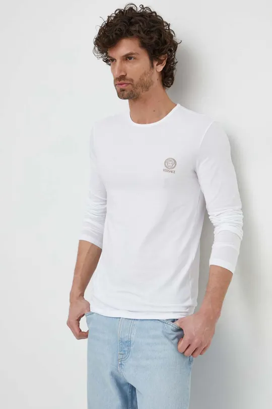 bela Majica z dolgimi rokavi Versace 2-pack Moški