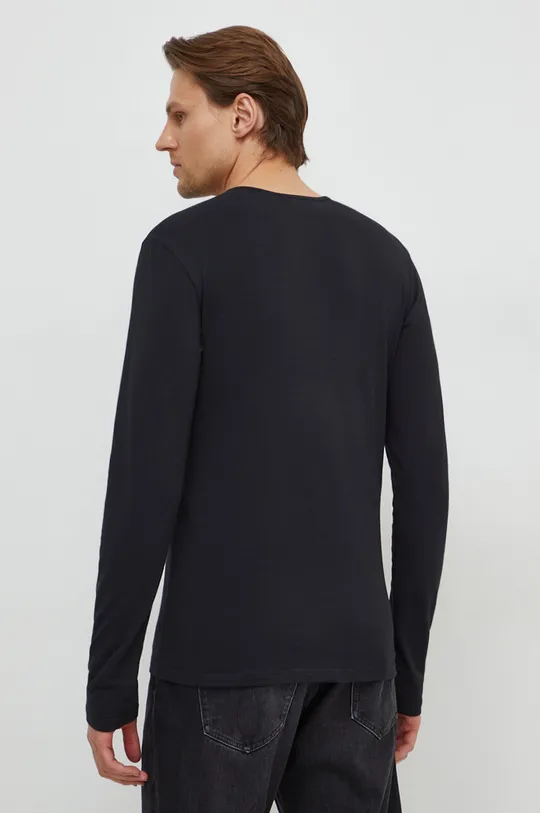 Tričko s dlhým rukávom Versace čierna