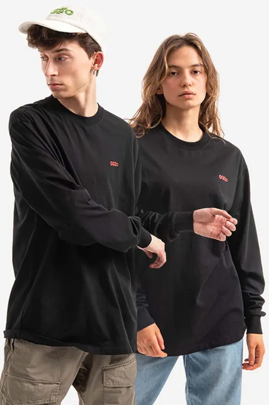 černá Bavlněné tričko s dlouhým rukávem 032C Unisex