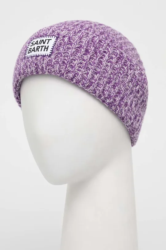 Шерстяная шапка MC2 Saint Barth фиолетовой