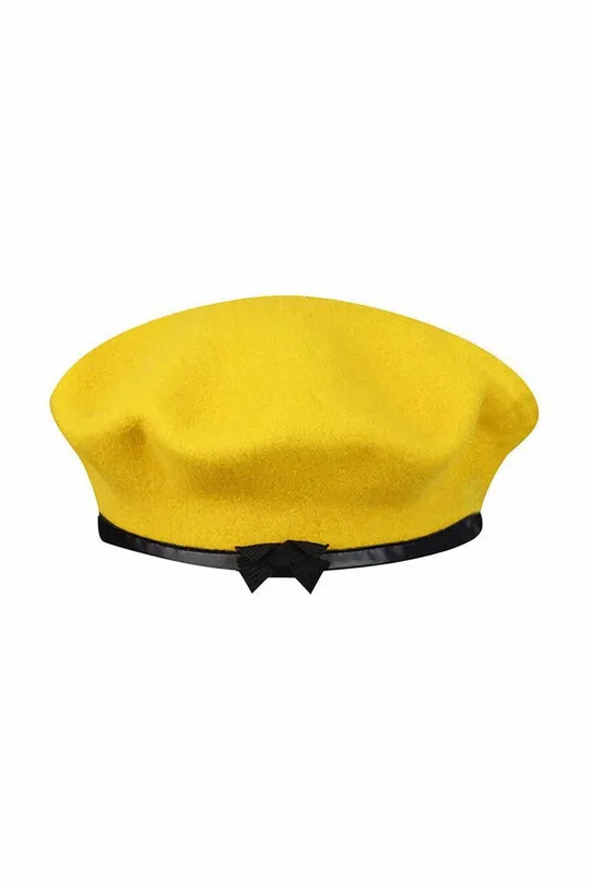 Vlněný baret Kangol Monty žlutá