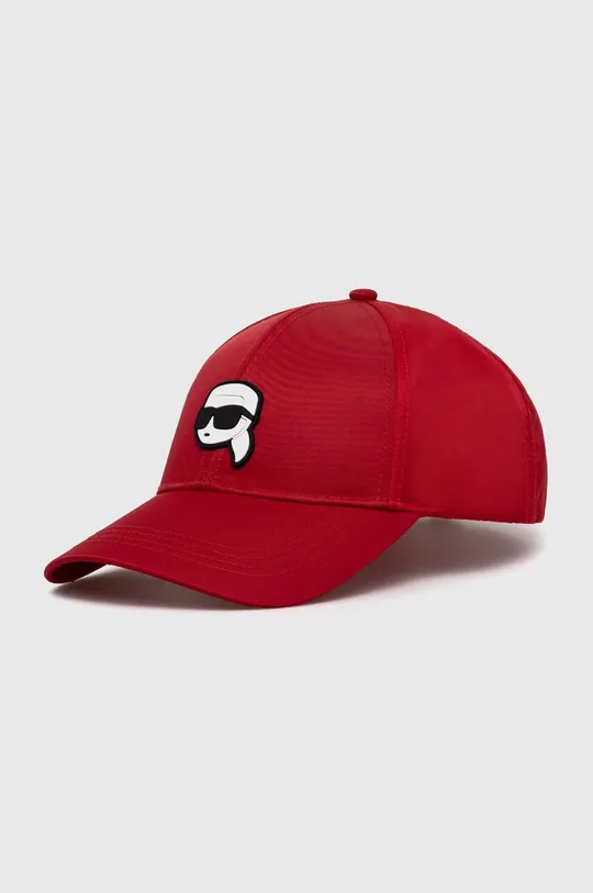 czerwony Karl Lagerfeld czapka z daszkiem Damski