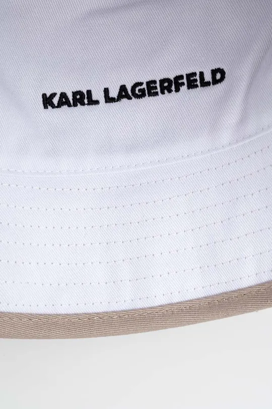 beżowy Karl Lagerfeld kapelusz bawełniany